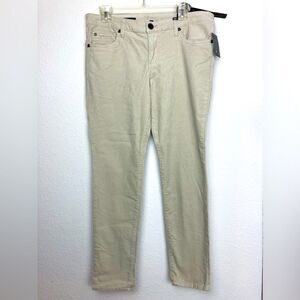 Kut from the Kloth NWT Diana cream/ pale tan skinny corduroys w/stretch runs big